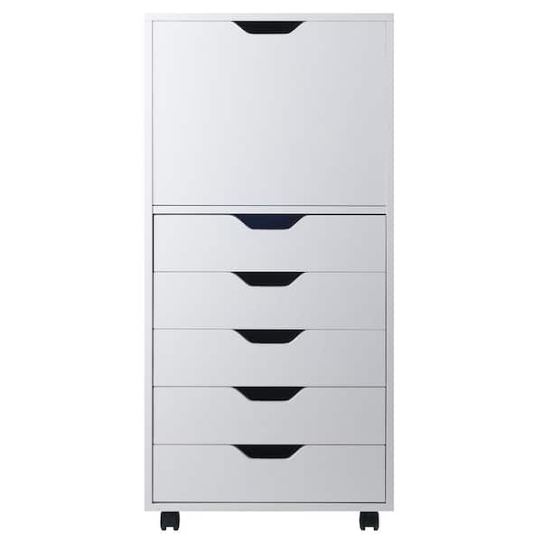Halifax White 5-Drawer Mobile High Cabinet 10616 - The Home Depot