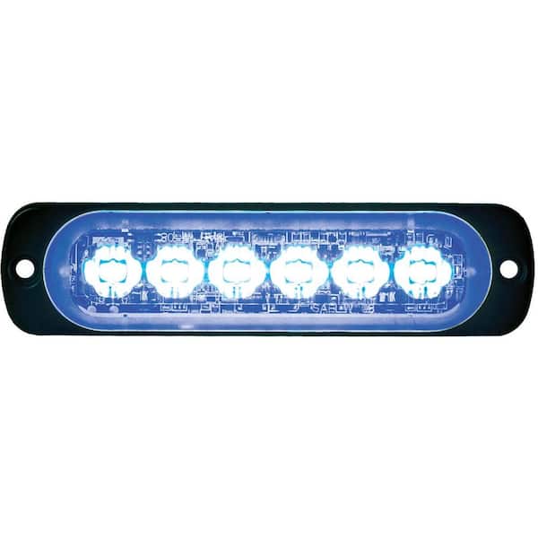 27" 24 LED Emergency Flash Strobe Light Bar Warning fit for car Blue+White+Blue