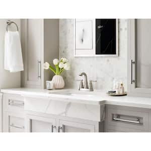 Halle 4 in. Centerset 2-Handle Bathroom Faucet in Spot Resist Brushed Nickel