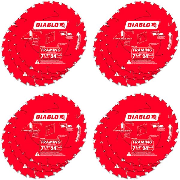 DIABLO 7 1 4 In X 24T Pro Saw Blade 12 Pack D0724R3 3R3 The Home Depot   Diablo Circular Saw Blades D0724r3 3r3 64 600 