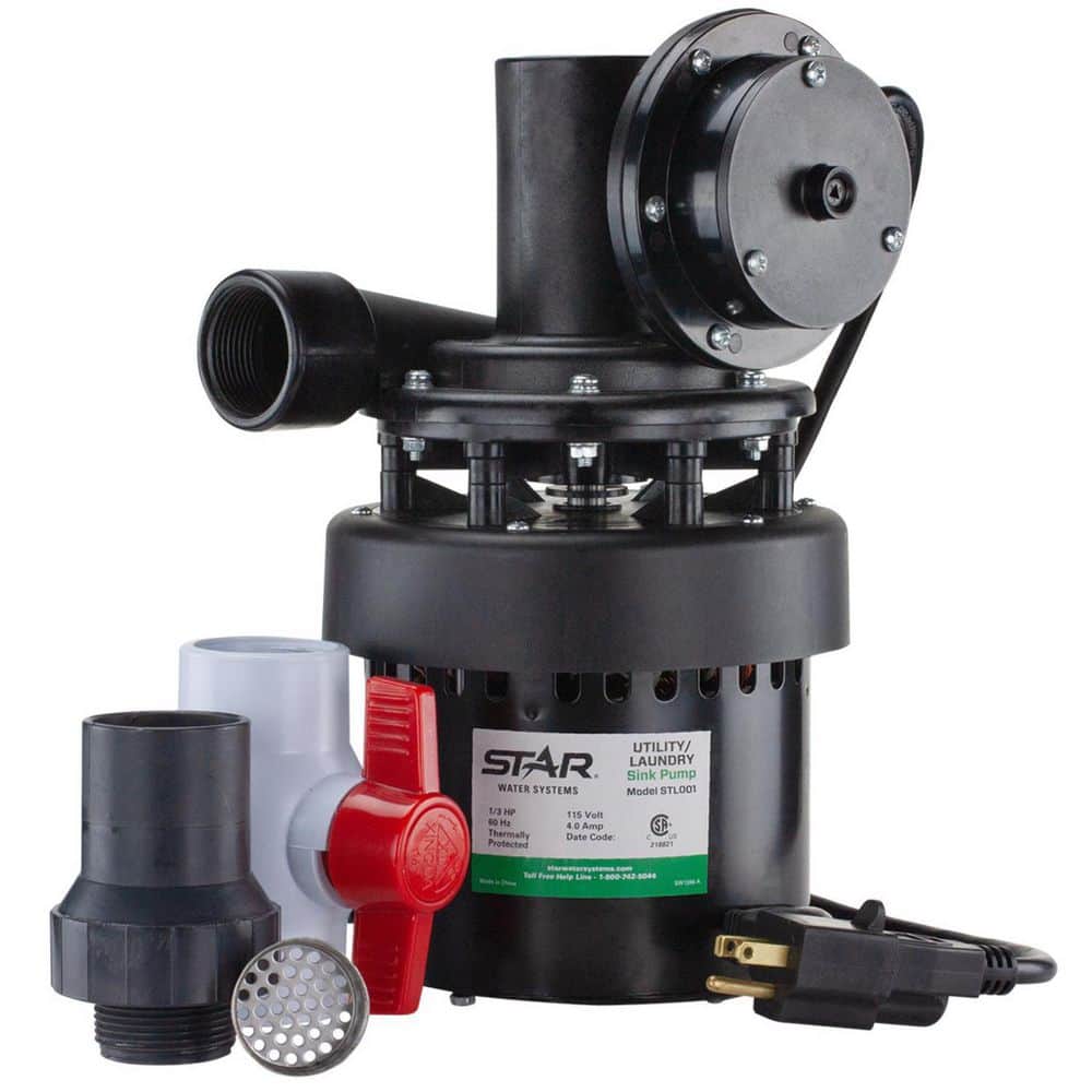 1/3 HP 1320 gph Thermoplastic Diaphragm Switch Top AC Sink Pump System price history on PriceWatchPro