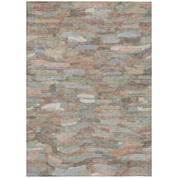 Addison Rugs Chantille Machine Washable Indoor/Outdoor Abstract ACN2266 Copper 8 ft. x 10 ft. Area Rug