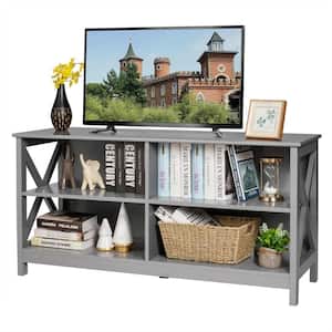 47 in. Gray TV Stand Fits TV's up to 55 in. with Open Shelves