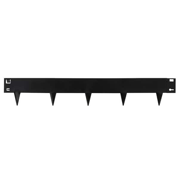 4 in. x 39 in. Black Press-N-Go Edging (5-Pack)