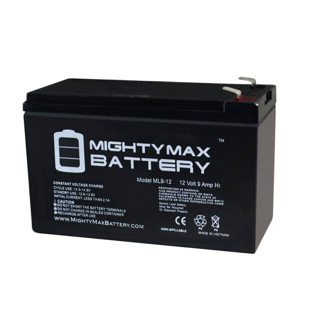  Power Sonic 12V 9AH Battery Replaces Leoch DJW12-9.0 T2, DJW 12- 9.0 T2-4 Pack
