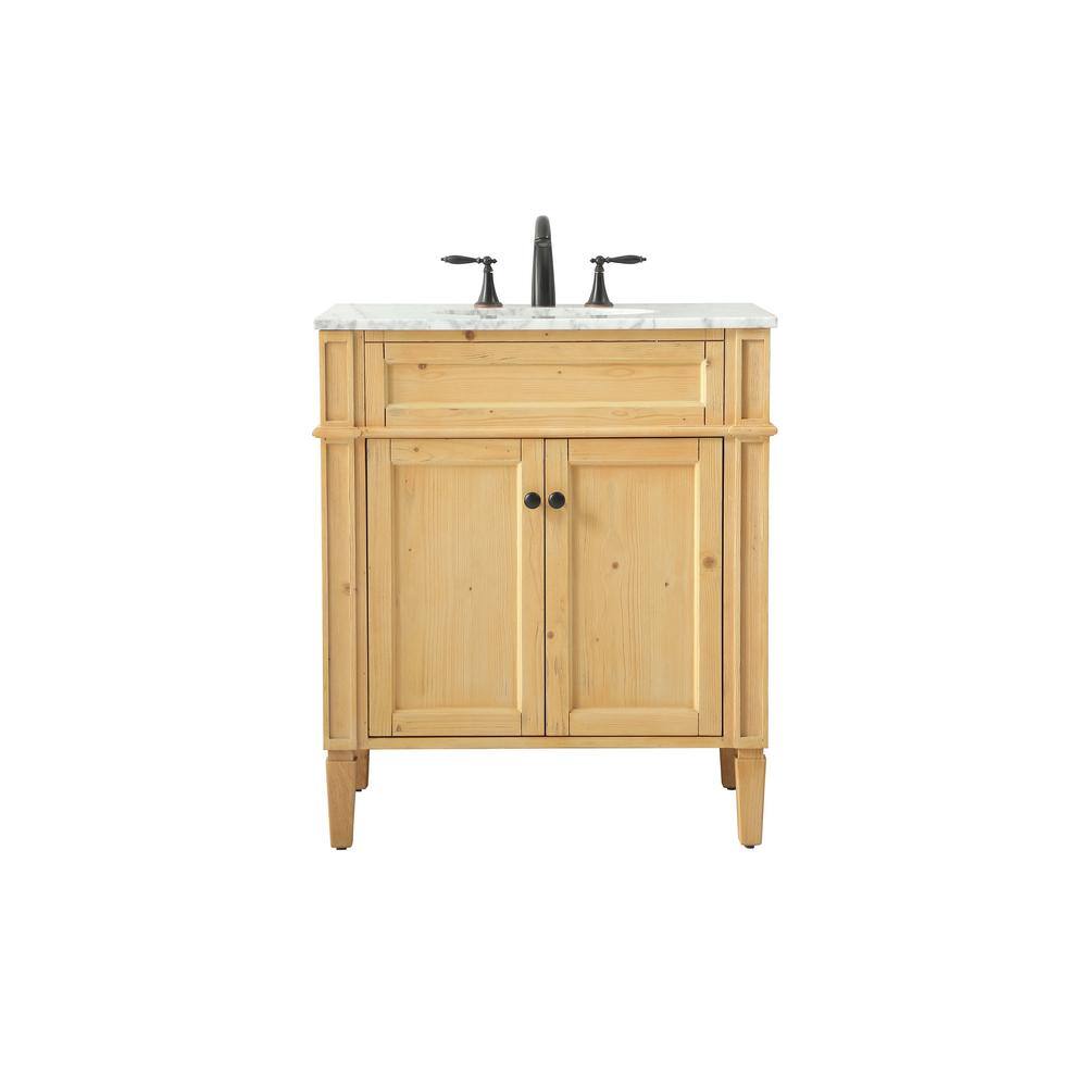 Simply Living 30 in. W x 21.5 in. D x 35 in. H Bath Vanity in Natural Wood 