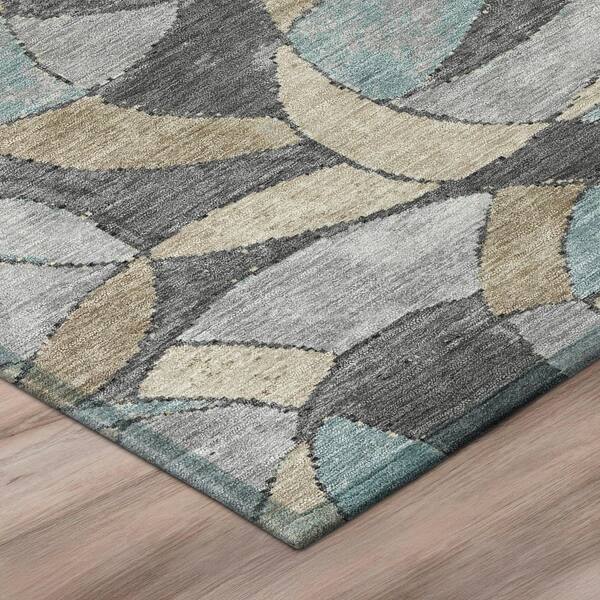 Chantille Machine Washable Indoor/Outdoor Abstract ACN3105 Gray 3 ft. x 4 ft. Area Rug