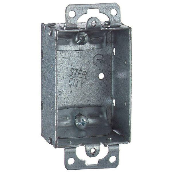 Steel City 1-Gang 3 in. x 1-1/2 in. D Non-Gangable Old Work Switch Box ...