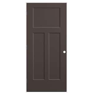 36 in. x 80 in. 3-Panel Winslow Right-Hand Solid Core Willow Wood Molded Composite Single Prehung Interior Door