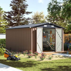 10 ft. W x 12 ft. D Metal Storage Shed with Double Door, Locks, Air Vents (115 Sq. Ft.)