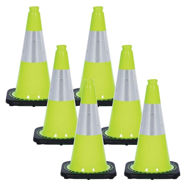 Mr. Chain 18 in. Safety Green Reflective Traffic Cones