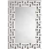 Afoxsos 36 in. x 24 in. Rectangular Decorative Silver Accent Wall ...