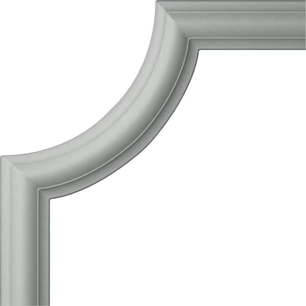 1/2 in. x 10 in. x 10 in. Urethane Ashford Smooth Panel Moulding Corner (Matches Moulding PML01X00AS)