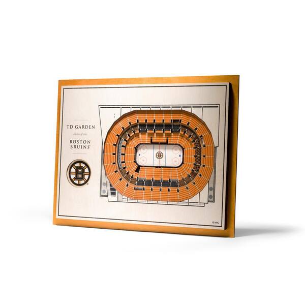 NHL Boston Bruins 5-Layer Stadiumviews 3D Wooden Wall Art