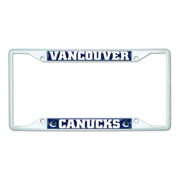 FANMATS Universal Fit NHL - Vancouver Canucks License Plate Frame - White