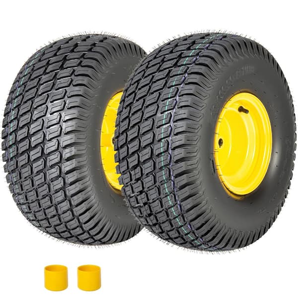 Set of 2 20x10.00-8 Lawn Mower Tires Wheel Assembly,3.5" Centered Hub with 3/4" Bore and 3/16" Keyway