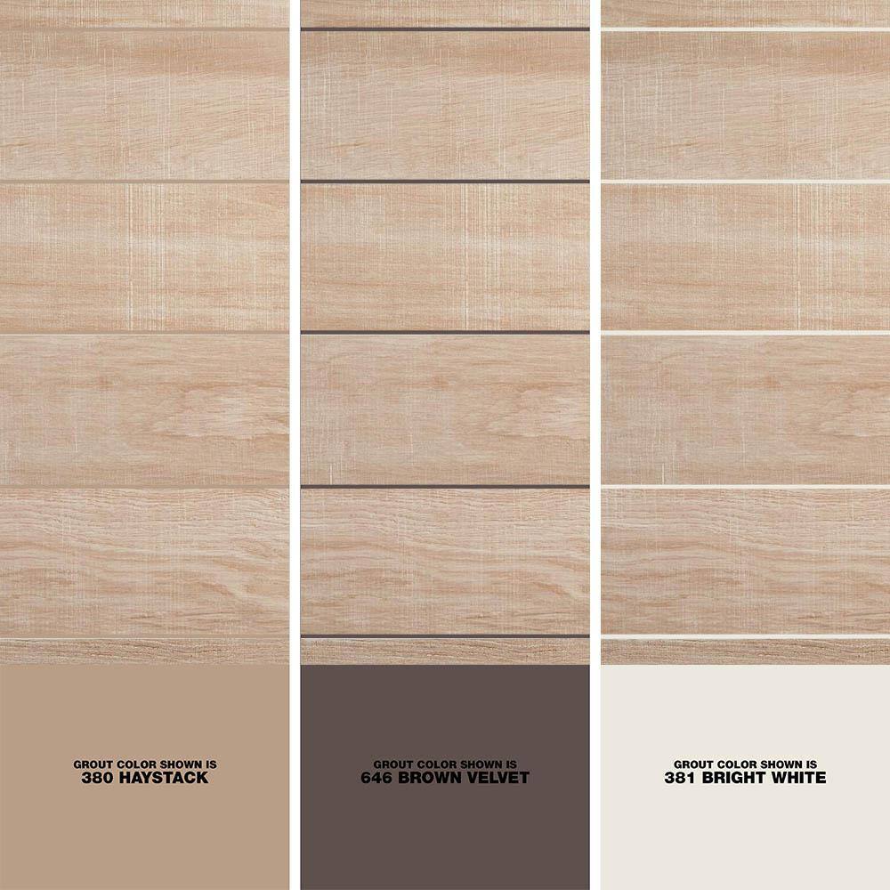 Maple 8" x 48" Matte Porcelain Wood Look Floor and Wall Tile