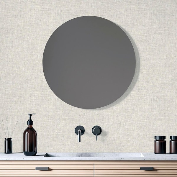 Paulette Neutral Linen Texture Wallpaper