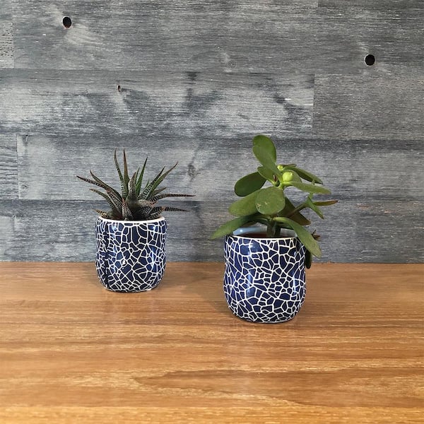 1/8 in. L x 3 in. W x 12-42 in. HPeel and Stick Blue Gray Wooden Decorative Wall Paneling (20 sq. ft./Box)