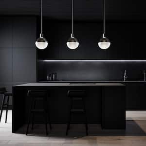 Gaze 12 in. Brushed Nickel Pendant Light with Integrated LED Selectable 4CCT 2700K-3000K-3500K-4000K