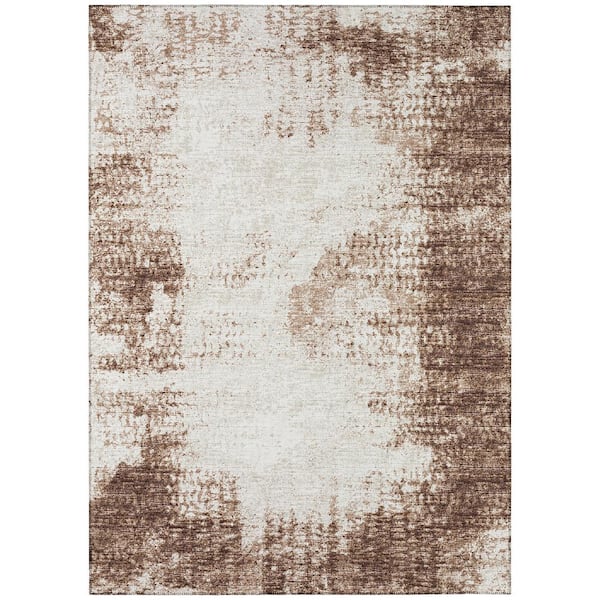 Addison Rugs Rylee Brown 8 ft. x 10 ft. Geometric Indoor/Outdoor Area Rug