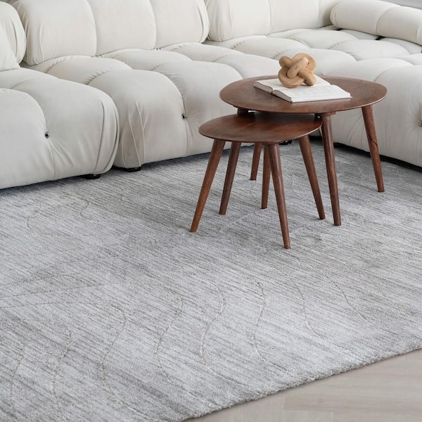 7 ft. x 10 ft. Gray Abstract Non Skid Area Rug