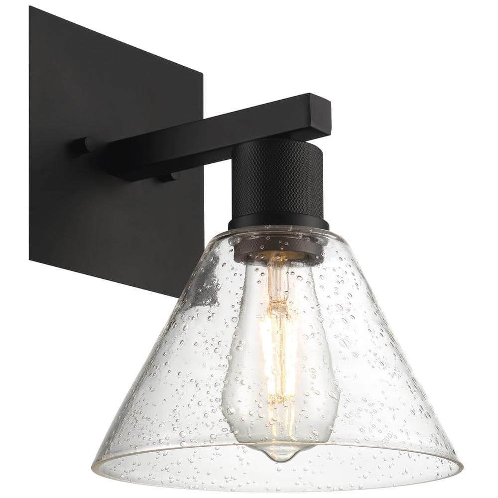 Martini Glass Inspired Dimmable Wall Sconce in Matte Black