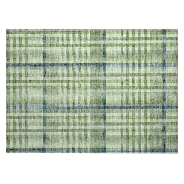Chantille Machine Washable Indoor/Outdoor Abstract ACN1054 Green 1 ft. 8 in. x 2 ft. 6 in. Area Rug