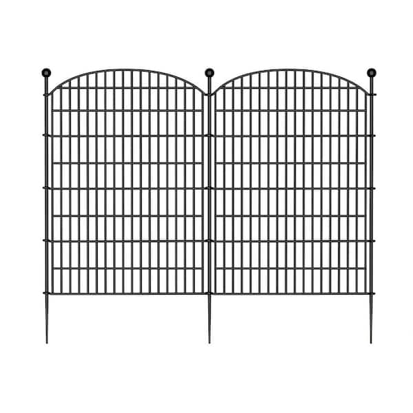 40 in. Metal Garden Fence 10-Panels No Dig Rustproof Tall Animal Barrier