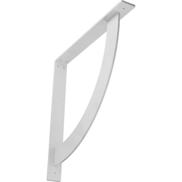 Ekena Millwork 2 in. x 18 in. x 18 in. Steel Hammered White Bulwark Bracket