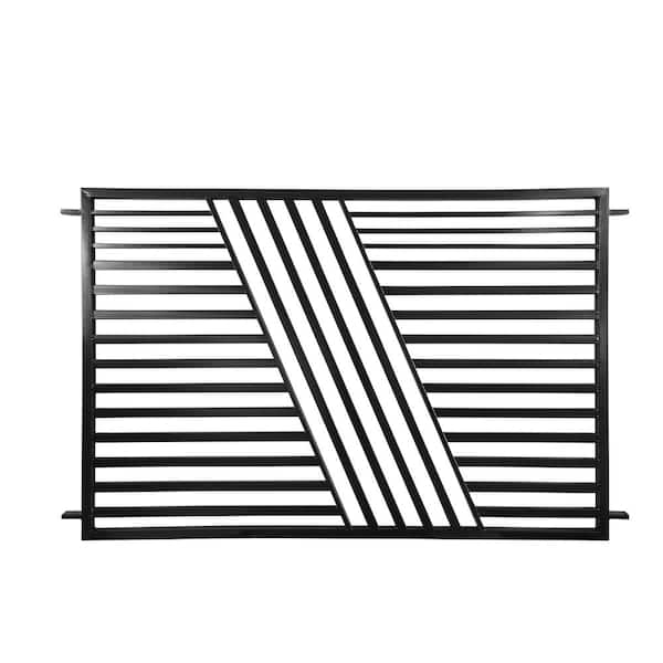 ALEKO 16 ft. x 5 ft. Sofia Style Security Fence Panels Steel Fence Kit 2-Panel Gate Fence