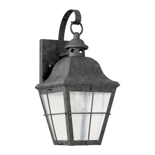 Generation Lighting Chatham 14.5 in. Oxidized Bronze Outdoor Integrated LED Wall Lantern Sconce