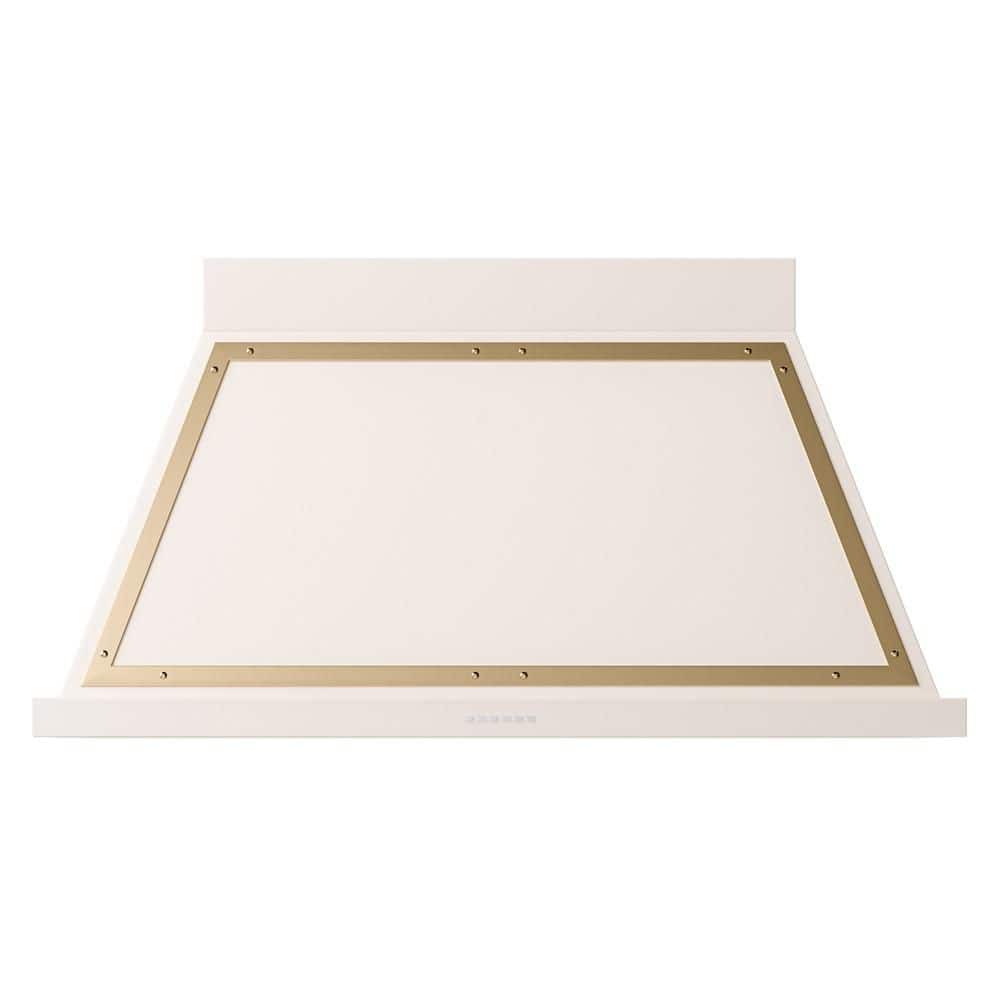 Nostalgie II Series Noblesse 48 in. Ducted Wall Mount Range Hood in Antique White with Brass Trim and 600 CFM Airflow price history on PriceWatchPro