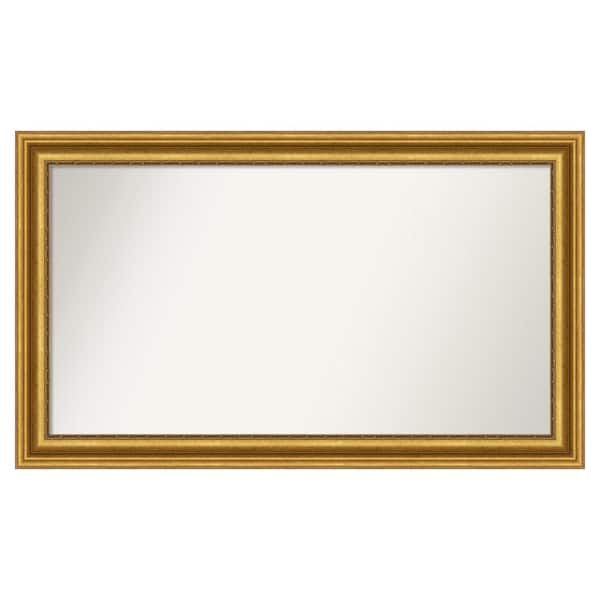 Amanti Art Parlor Gold 51.75 in. W x 30.75 in. H Custom Non-Beveled Recycled Polystyrene Framed Bathroom Vanity Wall Mirror