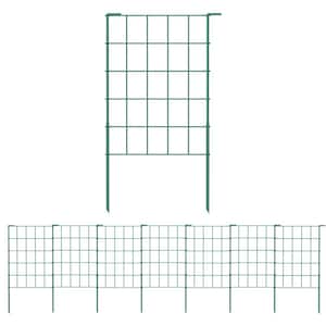 35 ft. Green Garden Fence Decorative Fencing Rustproof Metal Wire Panel Border