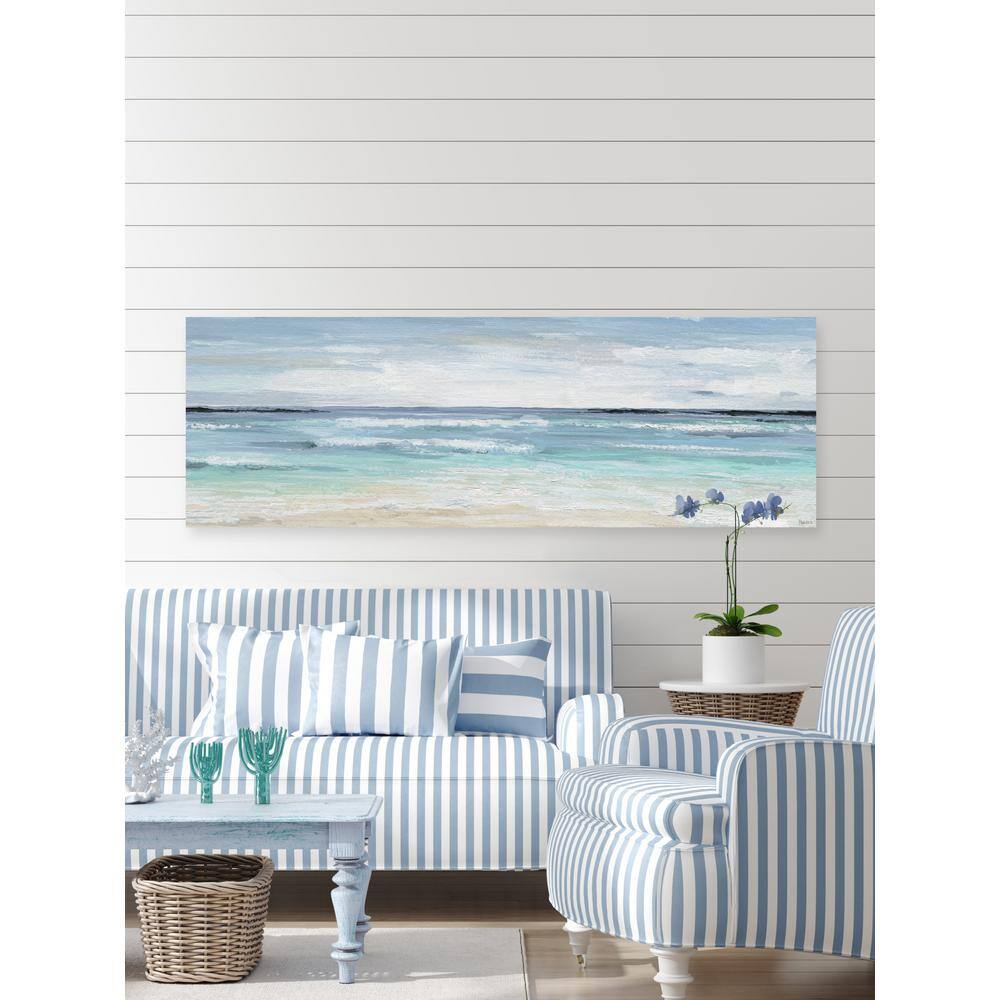 Crashing Ocean Waves Panoramic Canvas Wall Art