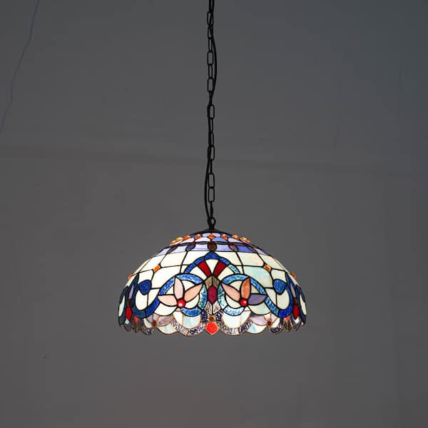 OUKANING 2-Light Multi-colored Retro Island Adjustable Height