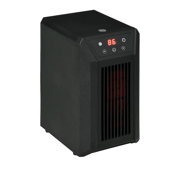 1500 W Black Portable Electric Indoor Tower Ceramic Fan Space Heater with Thermostat, 3 Modes, Remote, Timer