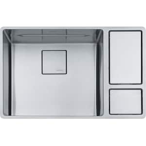 Chef Center Dual-Mount Stainless Steel 28.125 in. x 18.875 in. Single Bowl Kitchen Sink