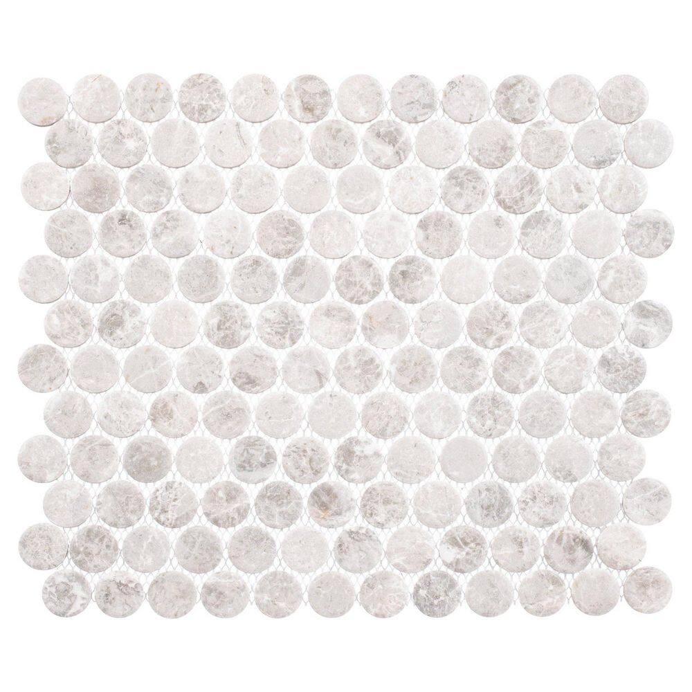 Estavo Tilford Grey 3/4-in. x 3/4 in. Penny Round Matte Porcelain Floor and Wall Mosaic Tile (9.5 sq. ft. / Case) price history on PriceWatchPro