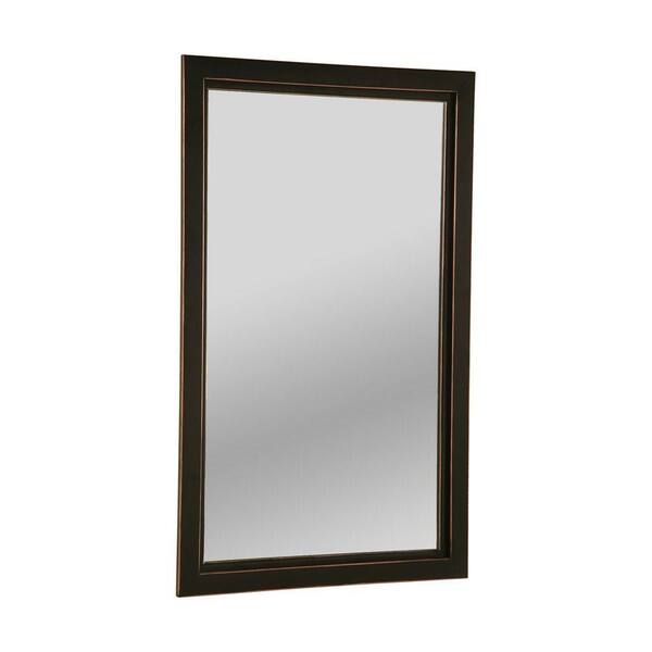 Unbranded Vogue 22 in. W x 36 in. H Black Metal Console Framed Wall Mirror