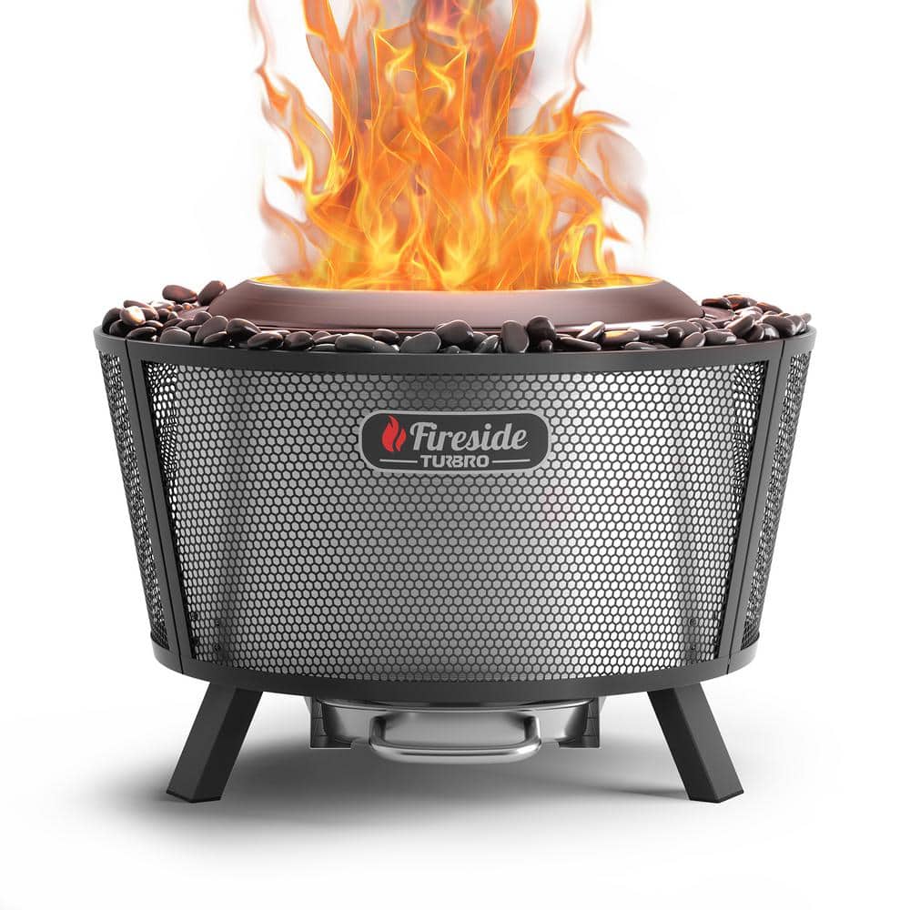 29 Inch Black Stainless Steel Round Smokeless Fire Pit