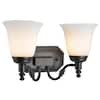 Aspen Creative Corporation 2-Light Oil Rubbed Bronze Vanity Light with ...