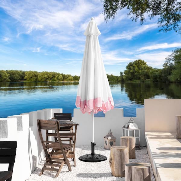 funsite patio umbrella Stylish, Not-Basic Umbrellas for $100 or Less or rectangle table with 4 GARSING 6.5-ft Steel Mint Green