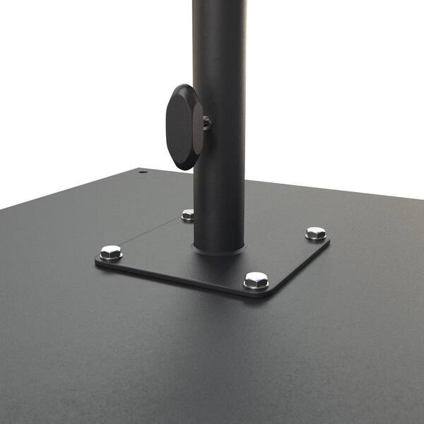 cantilever patio umbrella black 10 Feet Offset Hanging Umbrella Base Patio Cantilever Umbrella