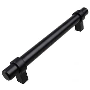 5 in. Matte Black Euro Style Solid Cabinet Drawer Bar Pulls (10-Pack)