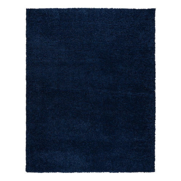 Gertmenian Anjou Navy 5 ft. x 7 ft. Solid Shag Indoor Area Rug