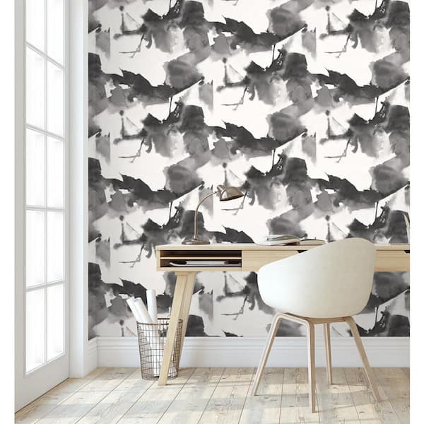 NextWall 30.75 sq. ft. Persimmon and Plum Watercolor Block Vinyl Peel and  Stick Wallpaper Roll HG10203 - The Home Depot