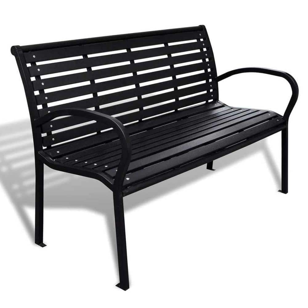 Reviews for Afoxsos 45.7 in. Metal Outdoor Patio Bench Garden Bench in ...