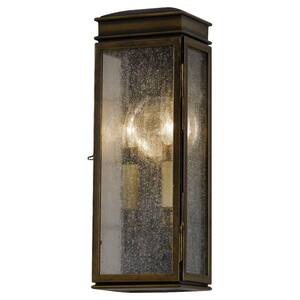 Whitaker 2-Light Astral Bronze Outdoor 17.25 in. Wall Lantern Sconce